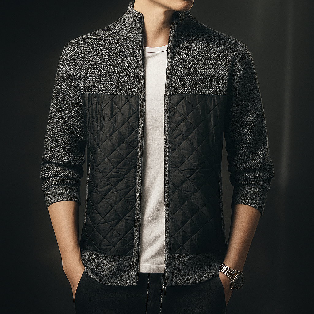 Diamond Stitch Classic Zip-up