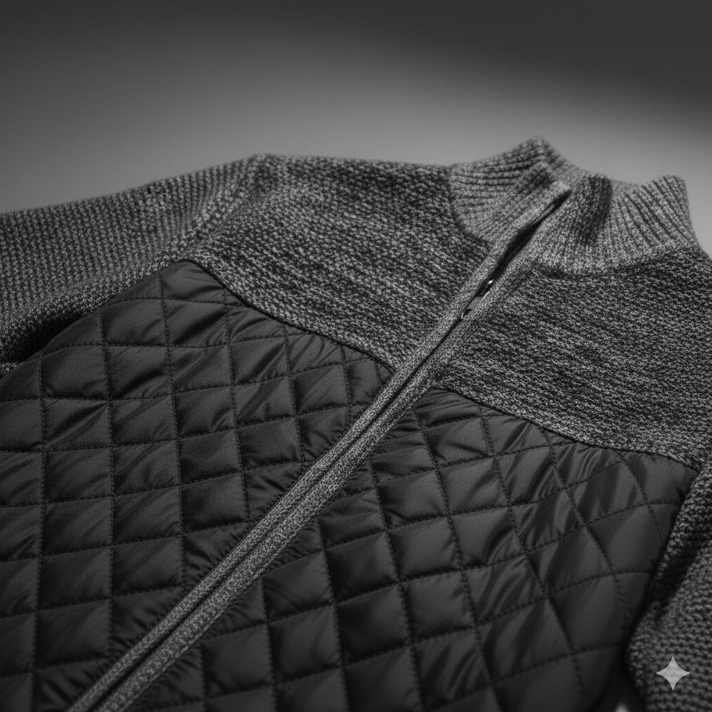 Diamond Stitch Classic Zip-up
