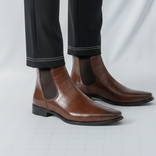 Valmont Croc Chelsea Boots