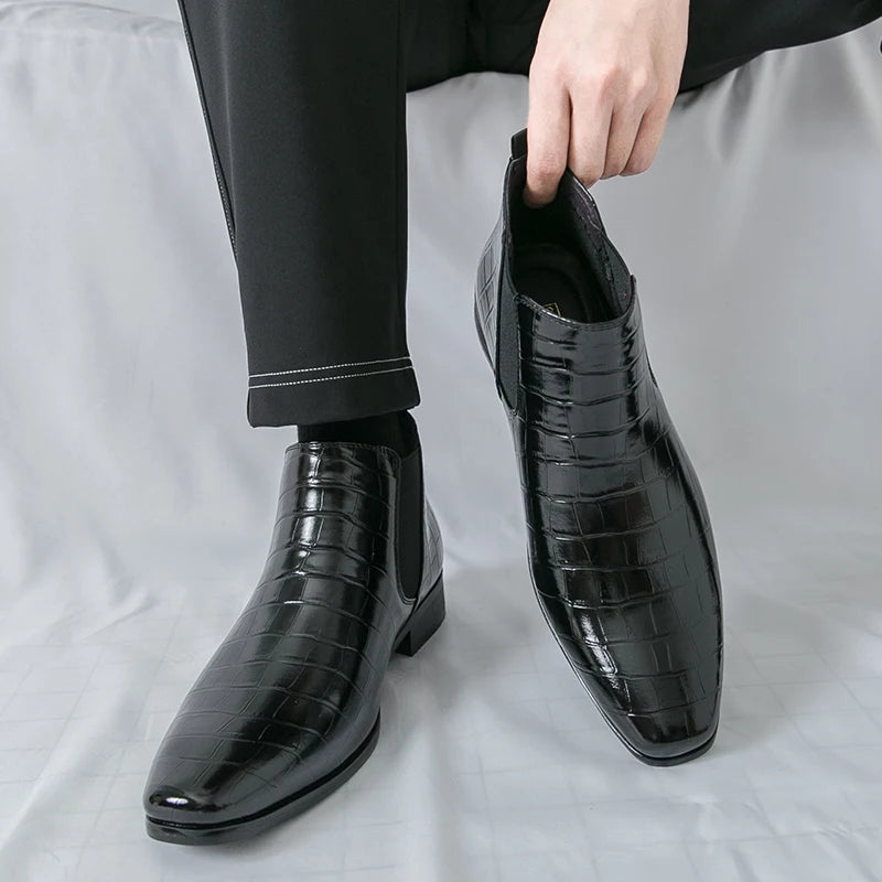Valmont Croc Chelsea Boots