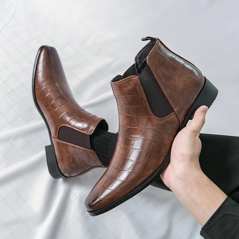 Valmont Croc Chelsea Boots