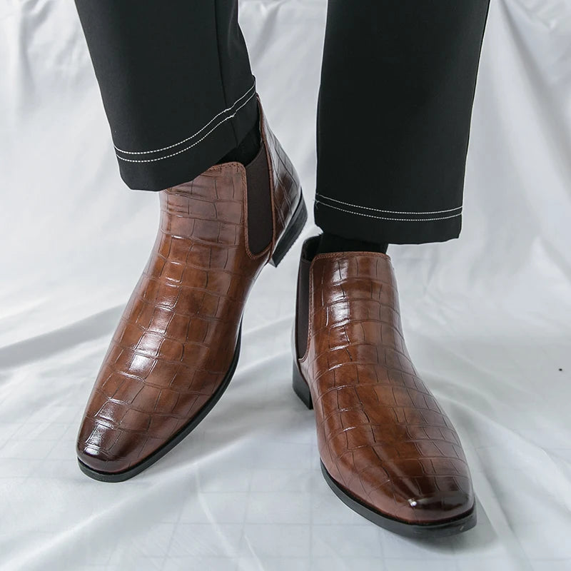 Valmont Croc Chelsea Boots
