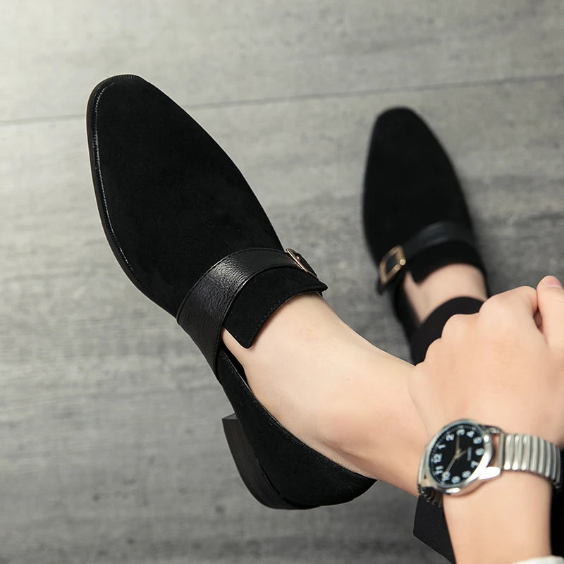 Belfort Suede Buckle Loafers