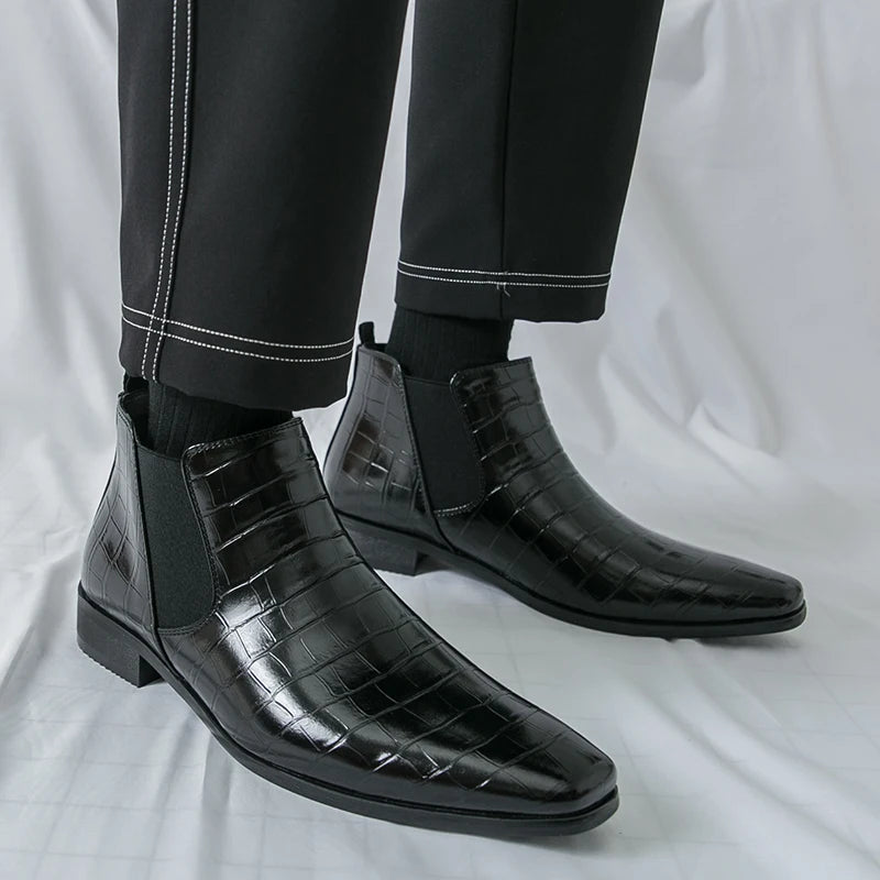 Valmont Croc Chelsea Boots