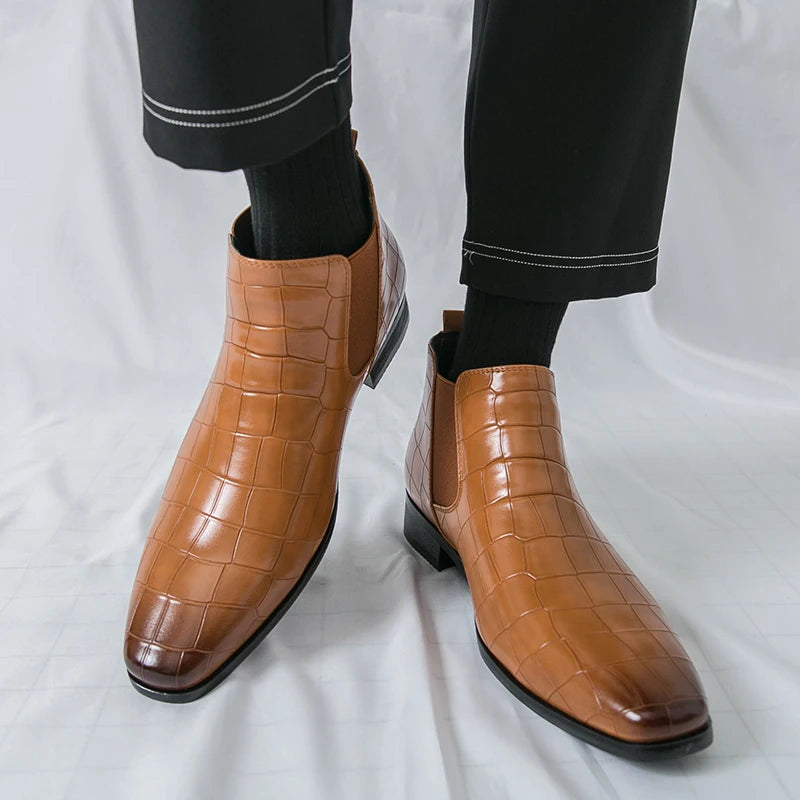 Valmont Croc Chelsea Boots