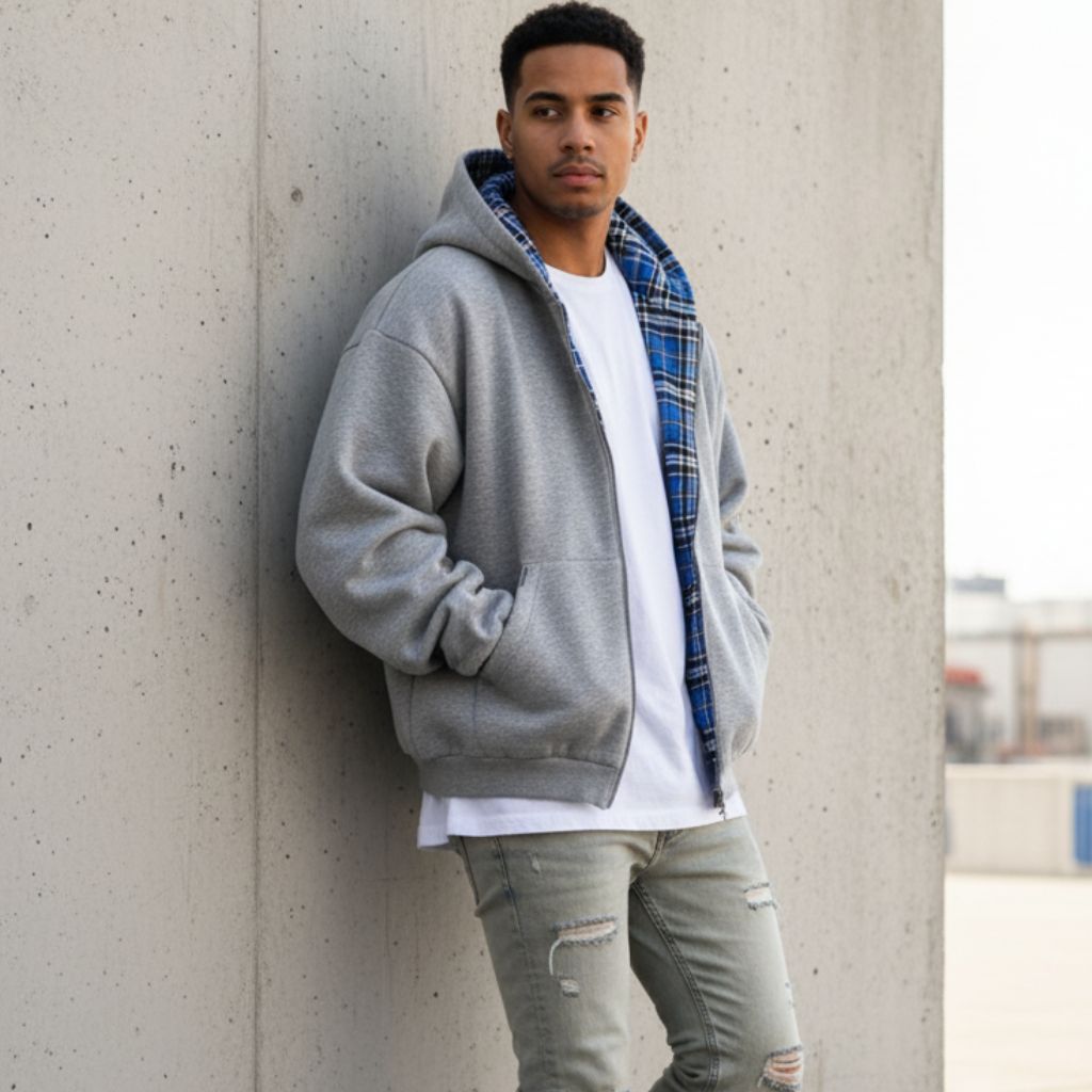 Double-Cut Reversible Hoodie