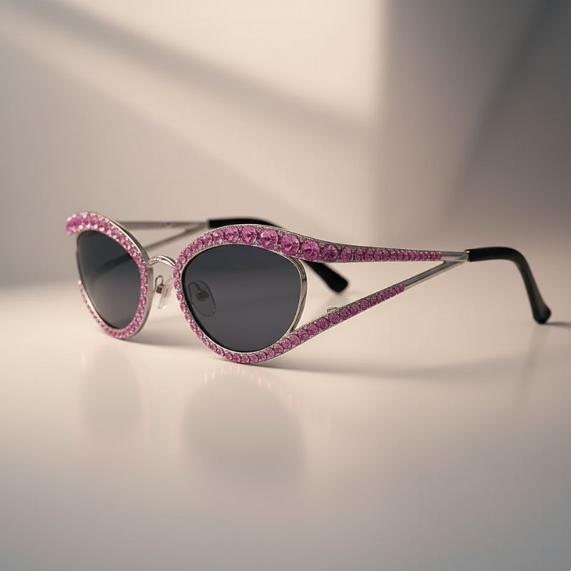 Crystal Cat Eye Sunglasses