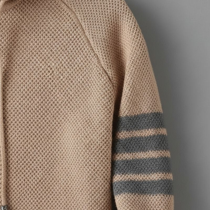 Marqeville Striped Knit Hoodie