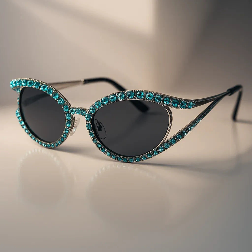 Crystal Cat Eye Sunglasses