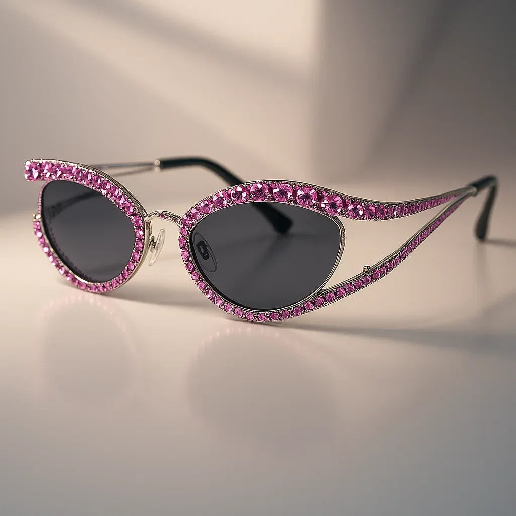 Crystal Cat Eye Sunglasses