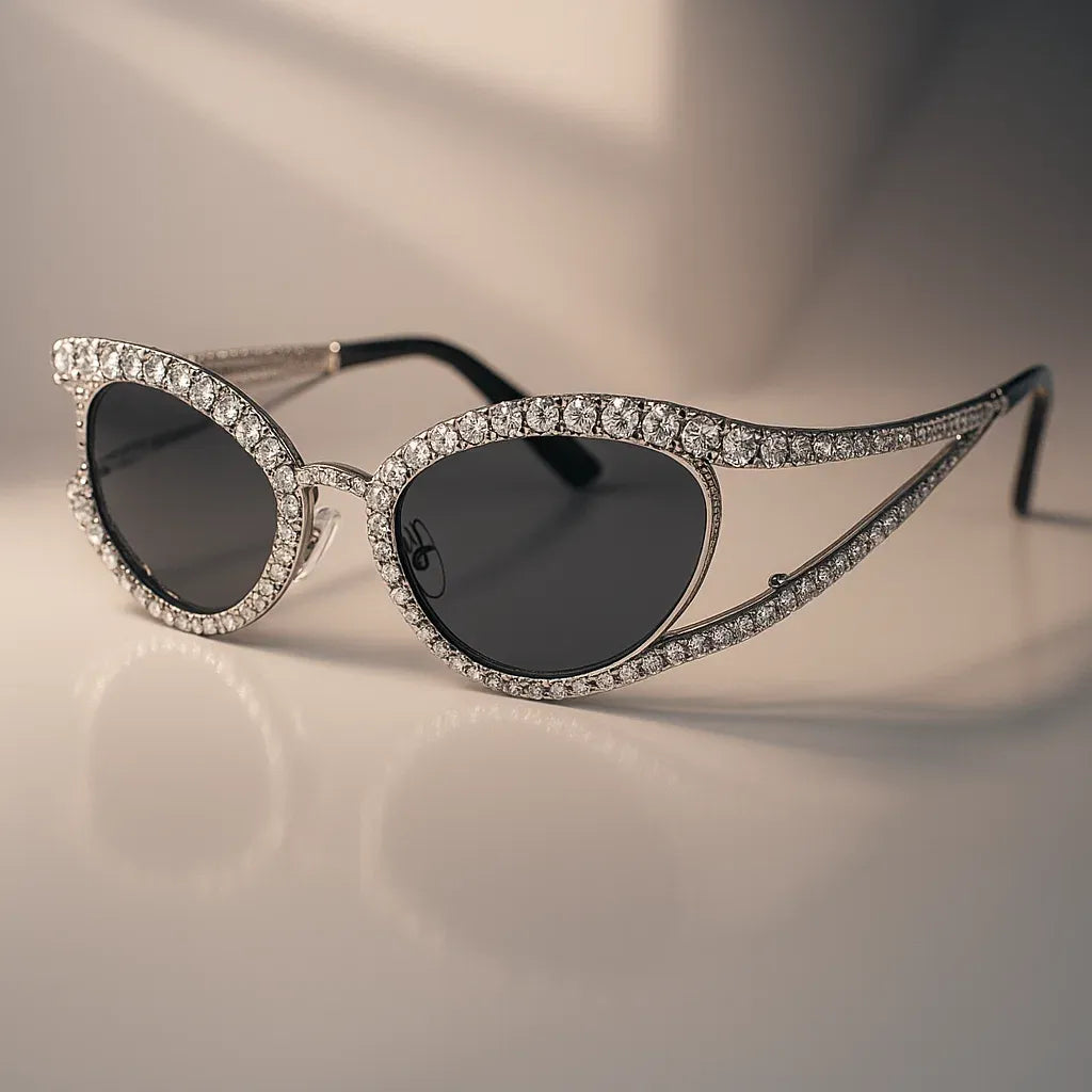 Crystal Cat Eye Sunglasses