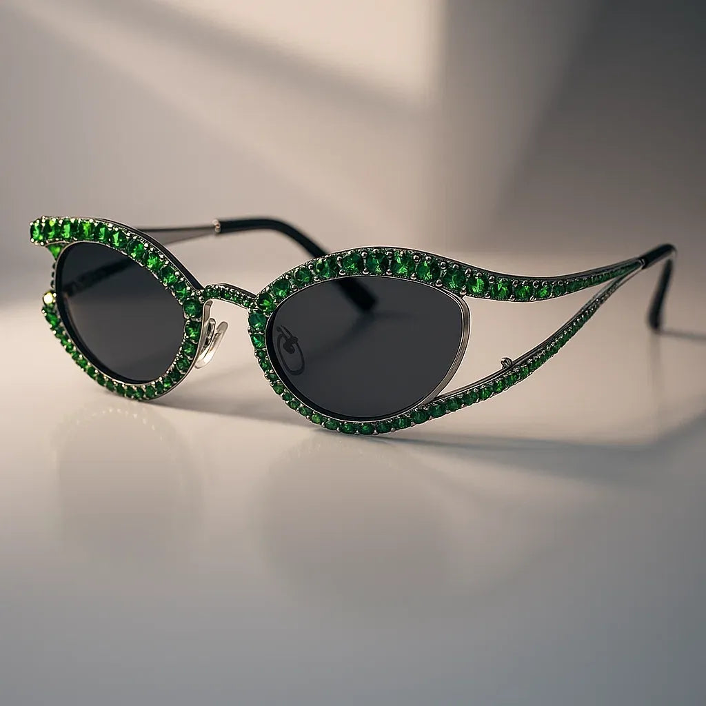 Crystal Cat Eye Sunglasses