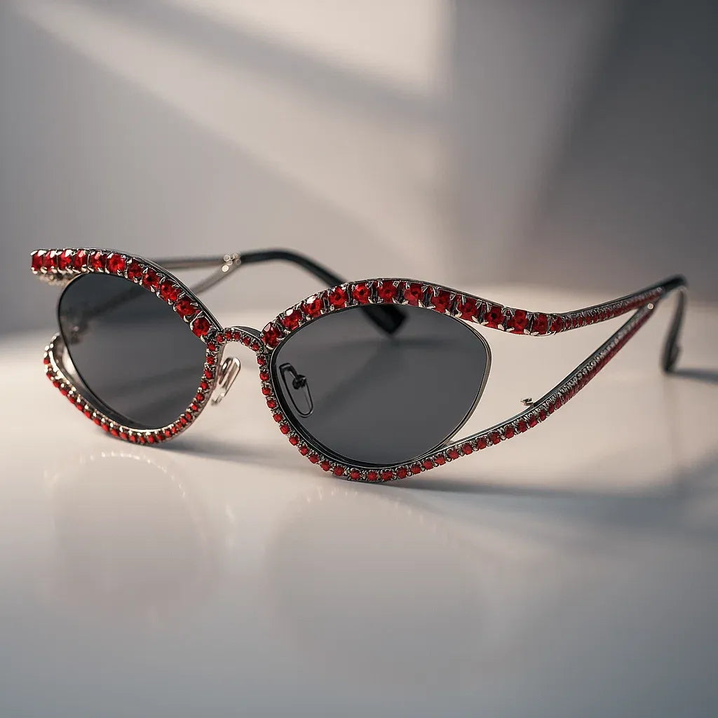 Crystal Cat Eye Sunglasses