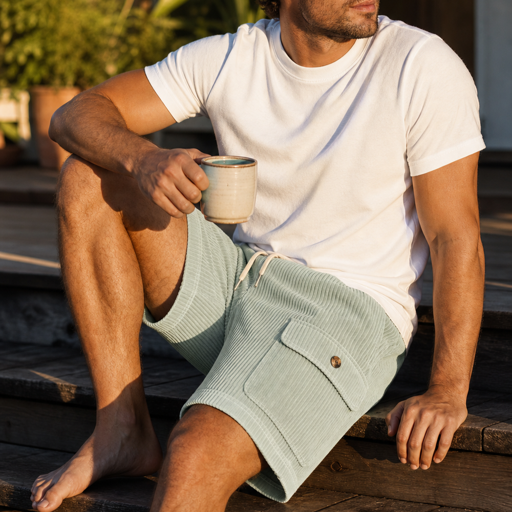 Ronan Wide-Wale Corduroy Cargo Shorts