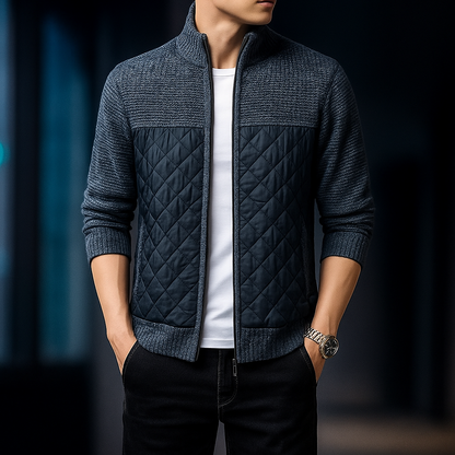 Diamond Stitch Classic Zip-up