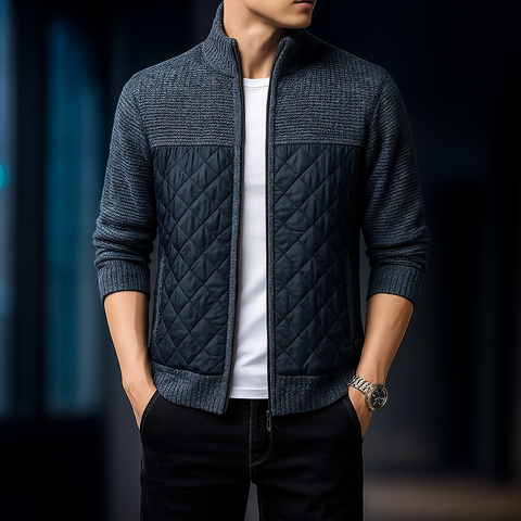 Diamond Stitch Classic Zip-up