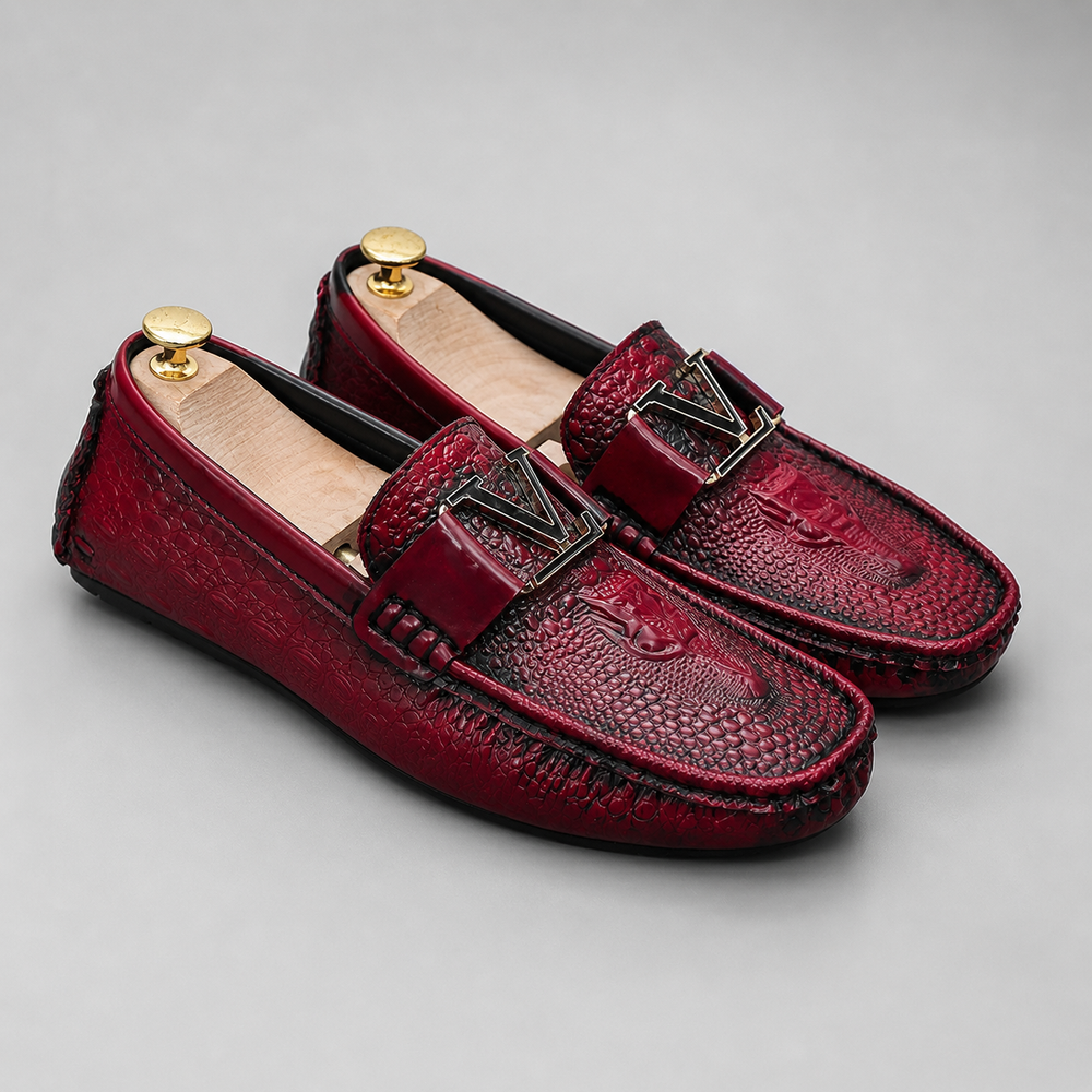 Venezia Croc Leather Loafer