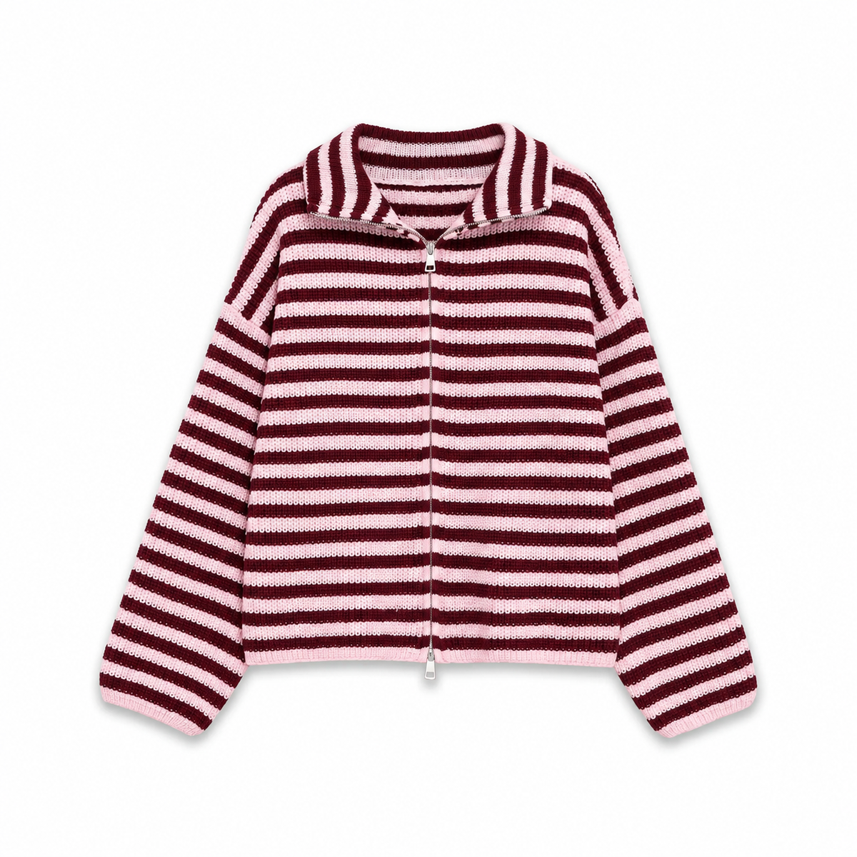 Lucca High Collar Zip Cardigan