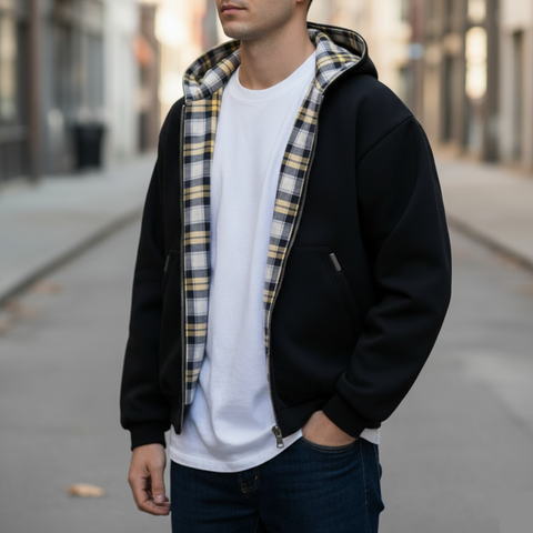 Double-Cut Reversible Hoodie