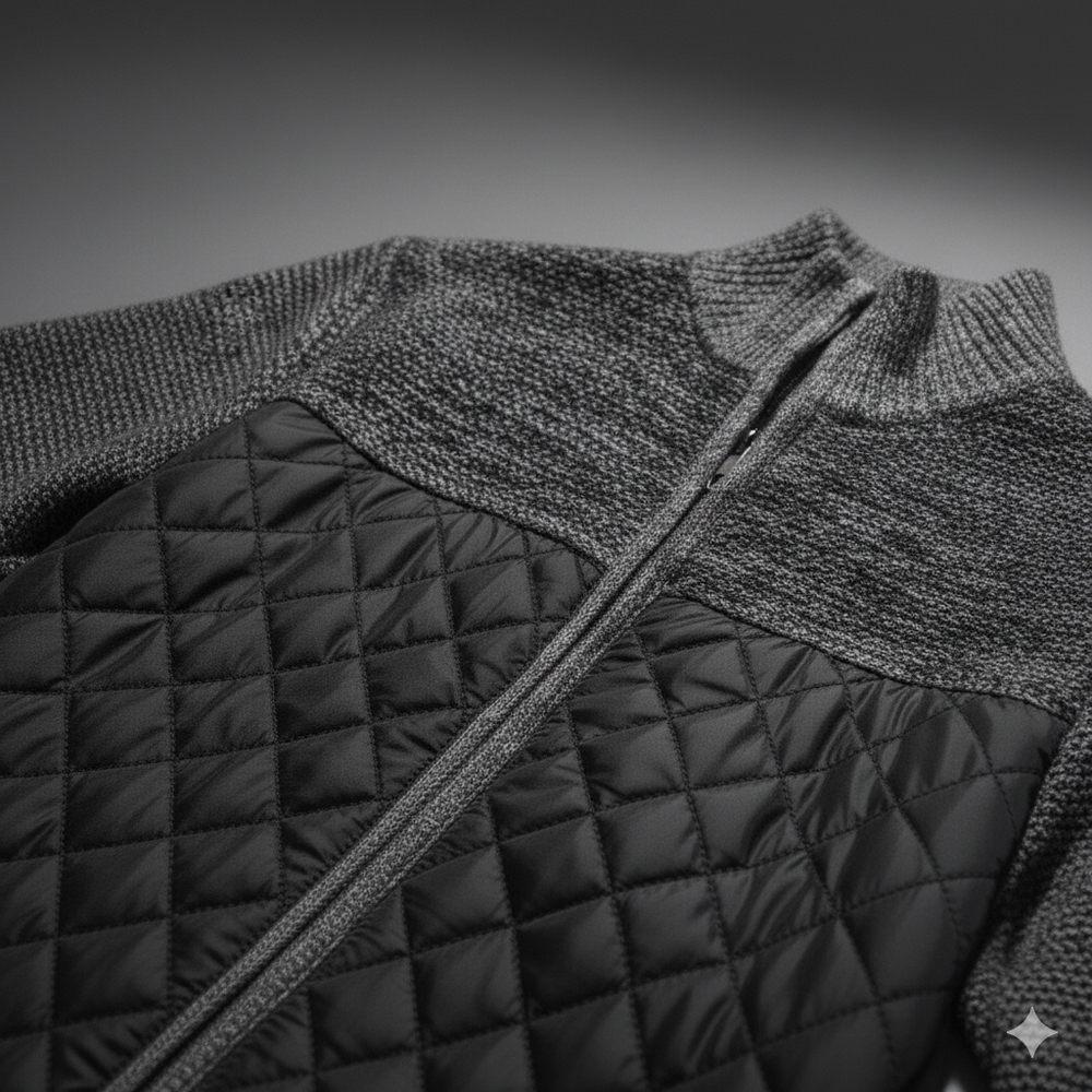 Diamond Stitch Classic Zip-up