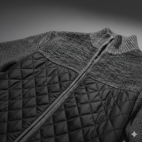 Diamond Stitch Classic Zip-up
