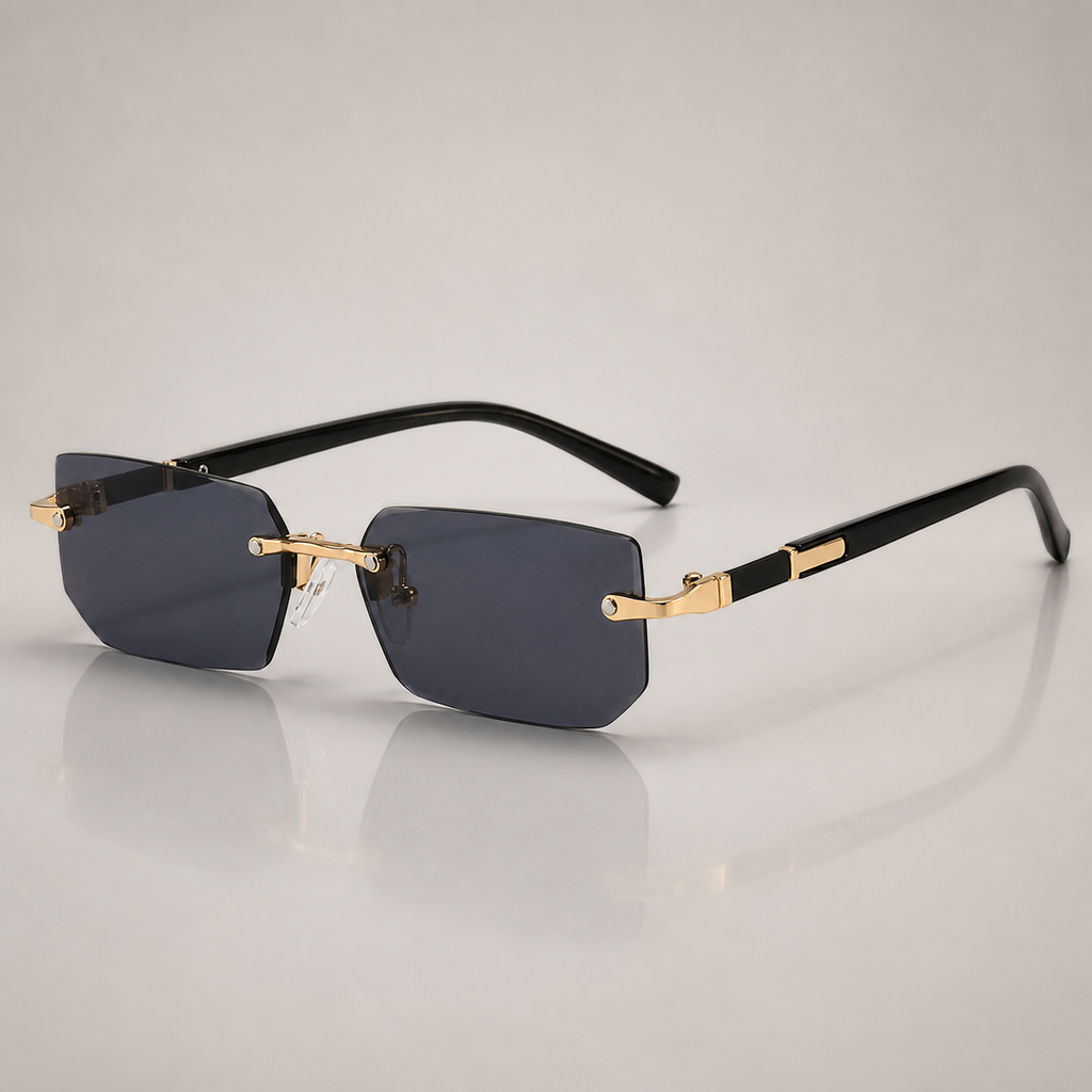 Sierra Rimless Rectangle Sunglasses