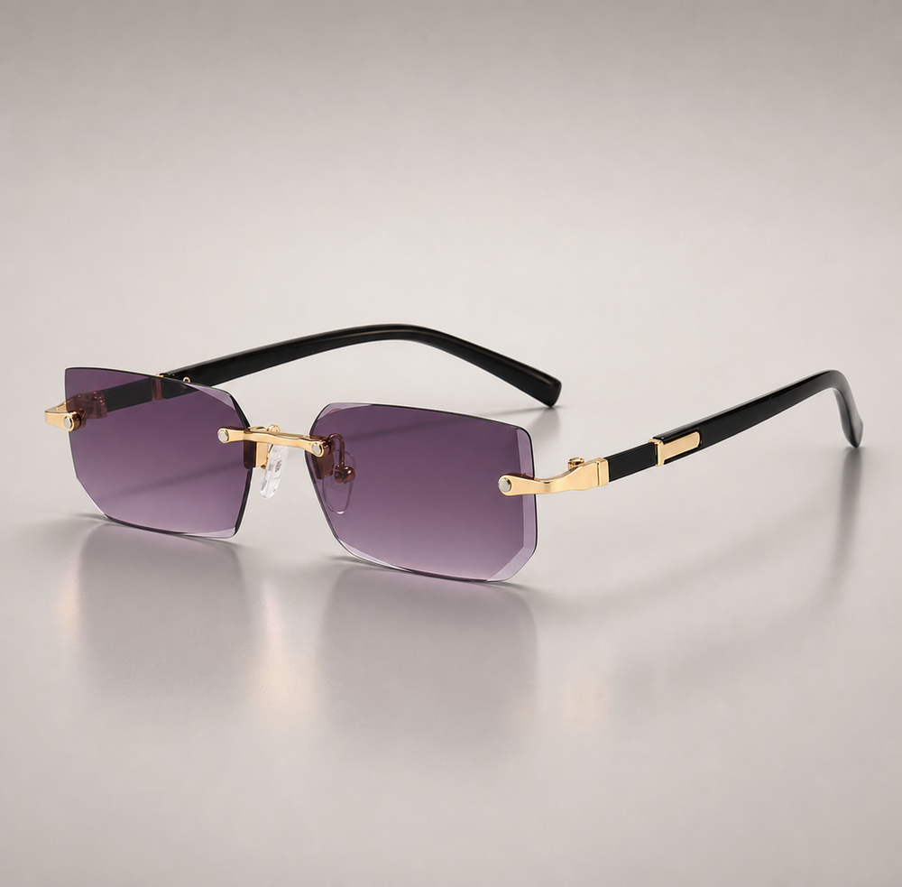 Sierra Rimless Rectangle Sunglasses