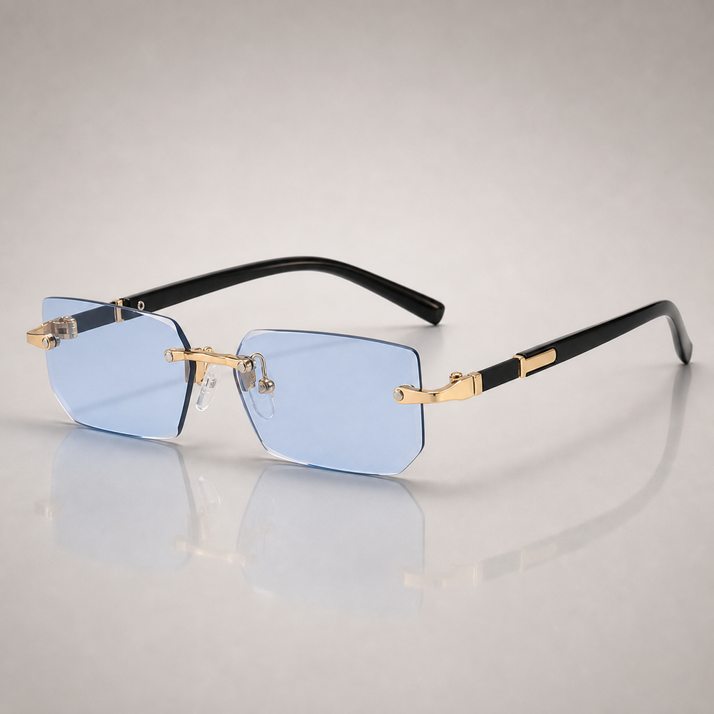 Sierra Rimless Rectangle Sunglasses