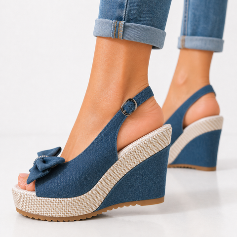 Quincy Bow Wedge Sandal