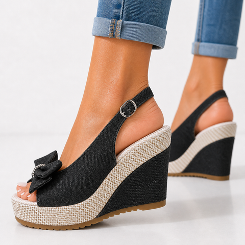 Quincy Bow Wedge Sandal
