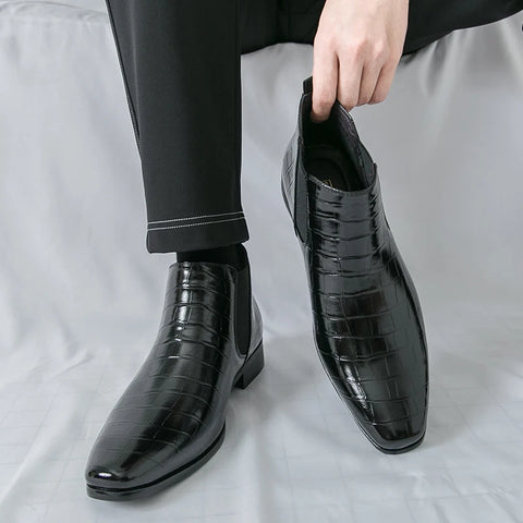 Valmont Croc Chelsea Boots