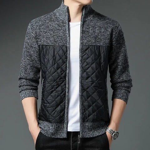 Diamond Stitch Classic Zip-up