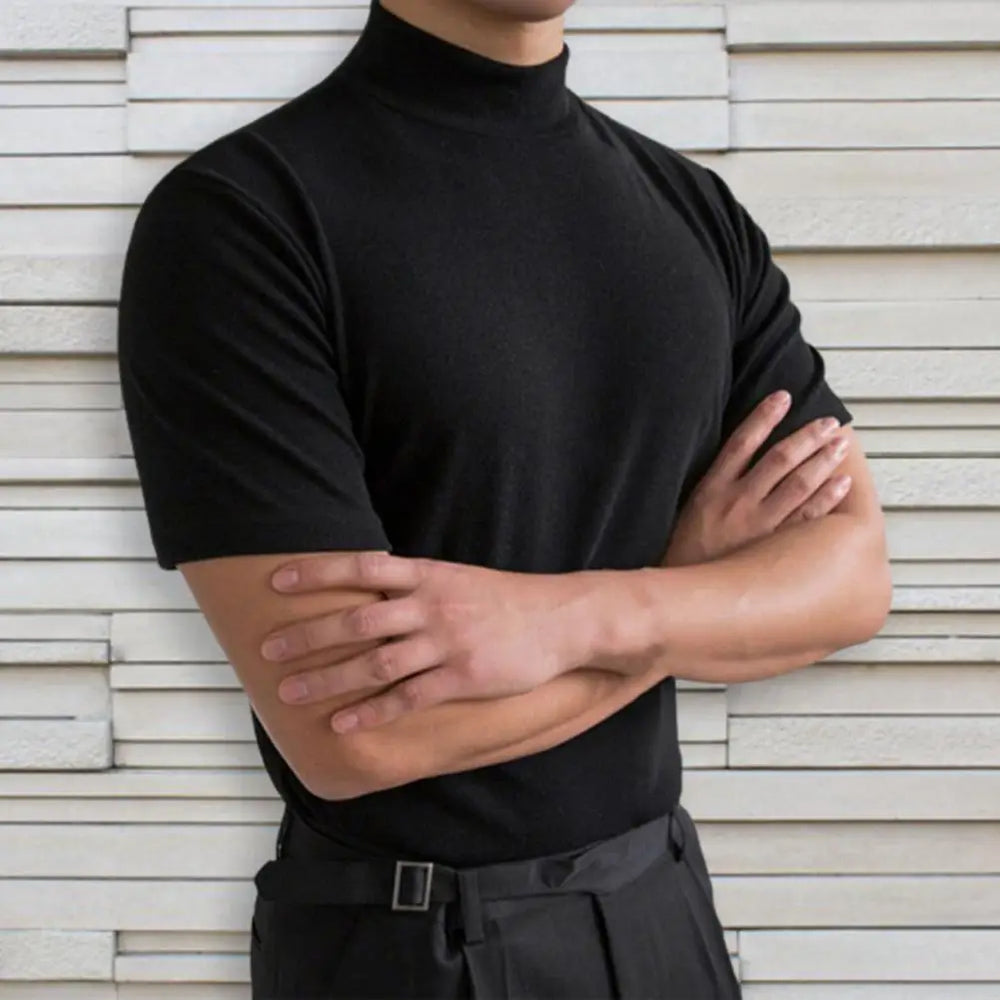 Men's Short Sleeve Turtleneck