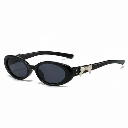 Amélie Noir Oval Sunglasses