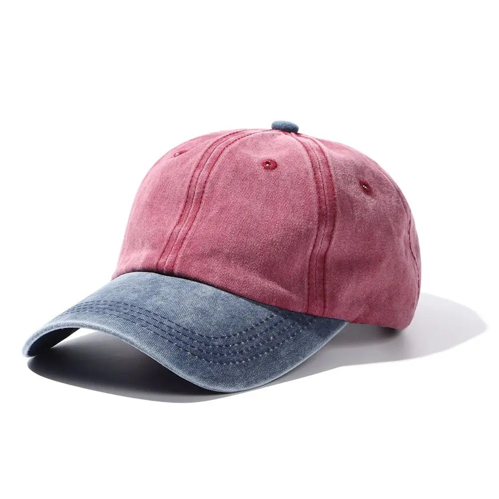 Camden Washed Denim Baseball Cap in Dusty Rose