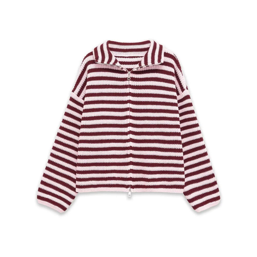 Lucca High Collar Zip Cardigan