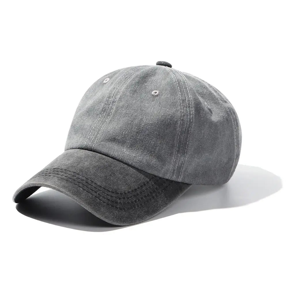 Camden Washed Denim Baseball Cap in Slate