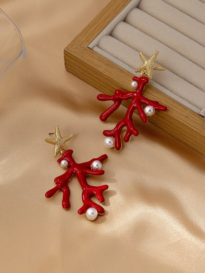 Maris Coral Earrings