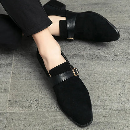 Belfort Suede Buckle Loafers