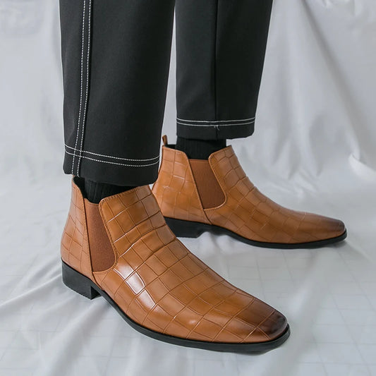 Valmont Croc Chelsea Boots