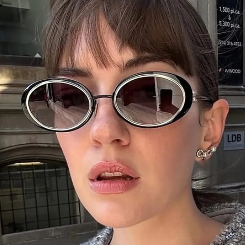Varenna Retro Oval Sunglasses