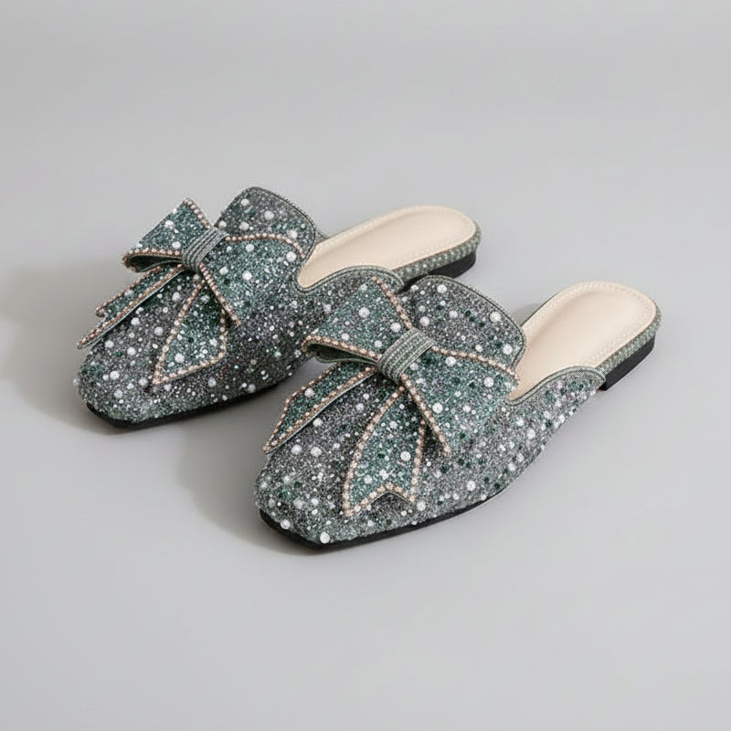 Solene Pearl Bow Mule