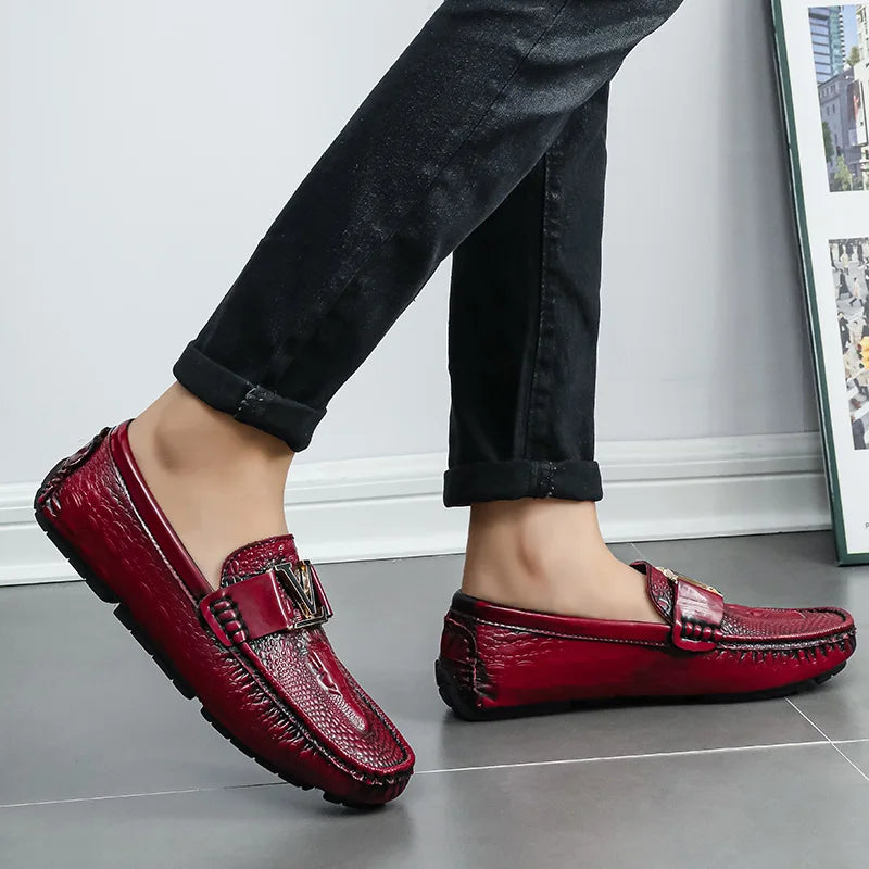 Venezia Croc Leather Loafer