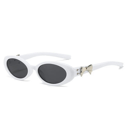 Amélie Noir Oval Sunglasses