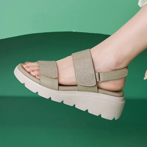 Portofino Crystal Wedge Sandal