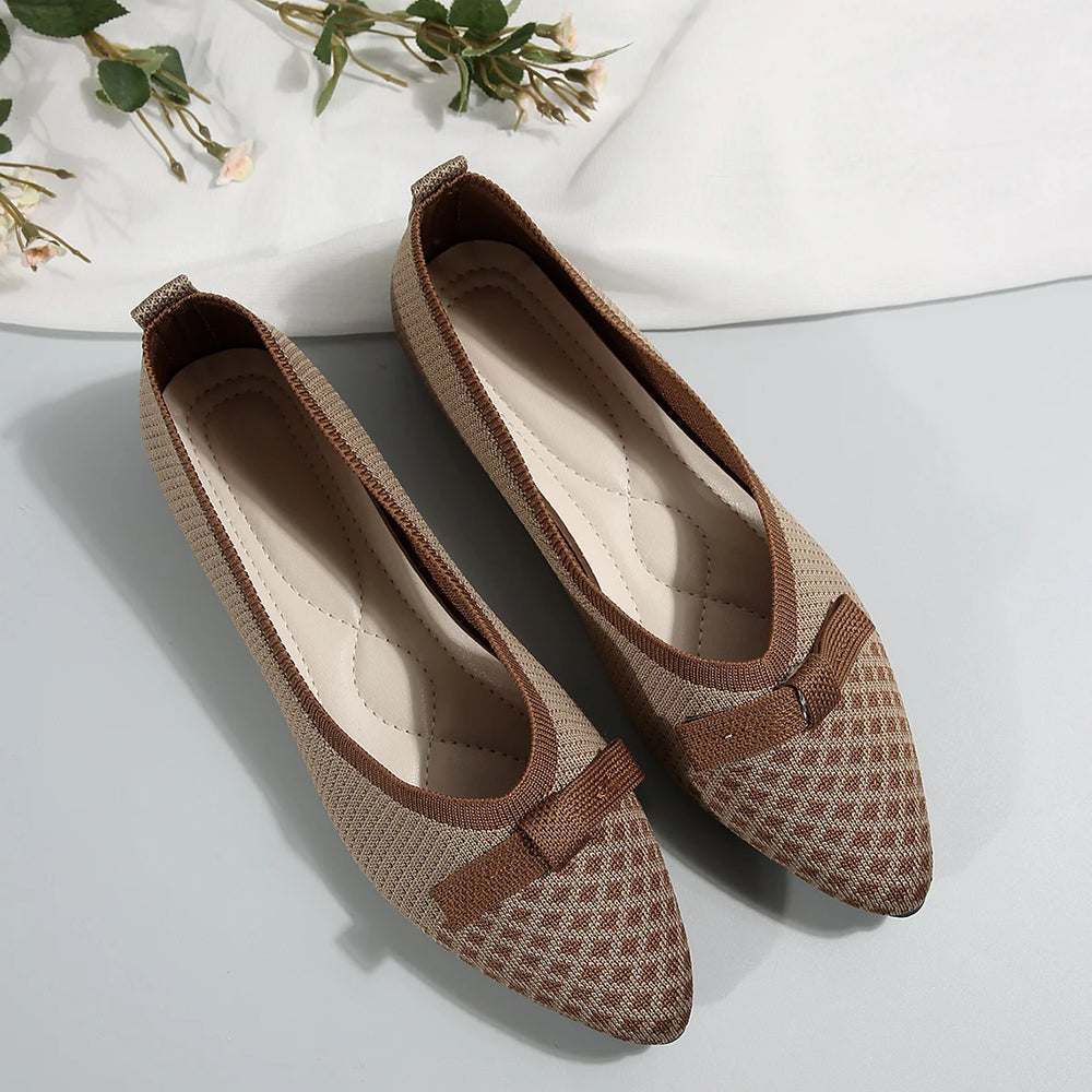 Cavelle Knit Bow Flat