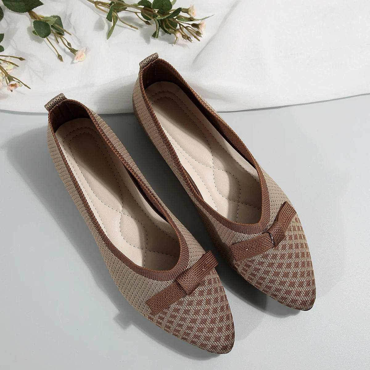 Cavelle Knit Bow Flat