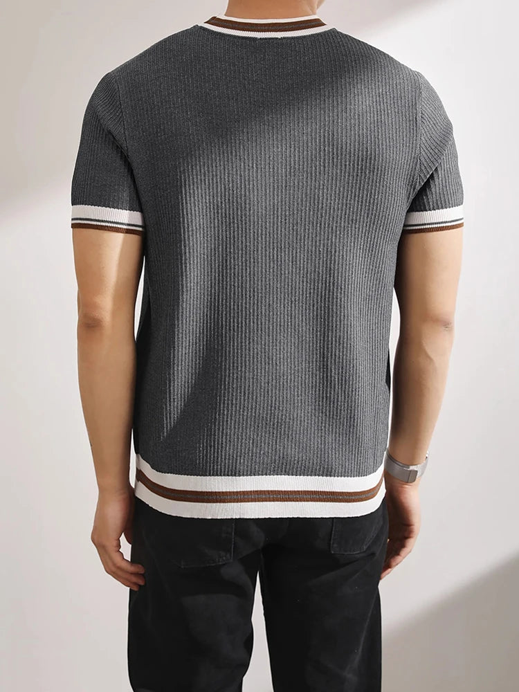 Arezzo Contrast Rib Knit Tee