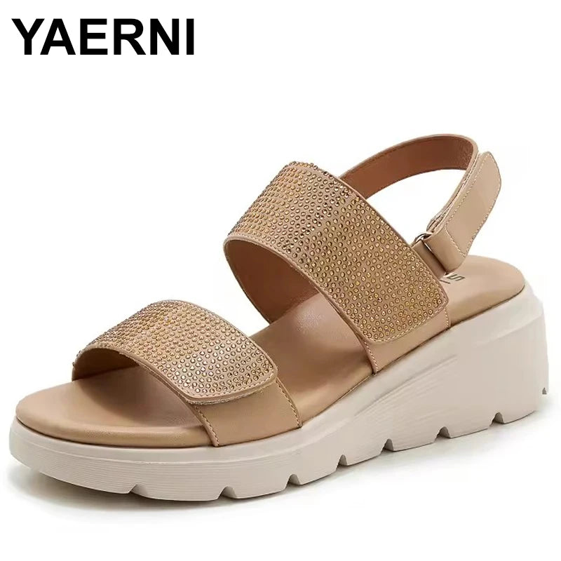 Portofino Crystal Wedge Sandal
