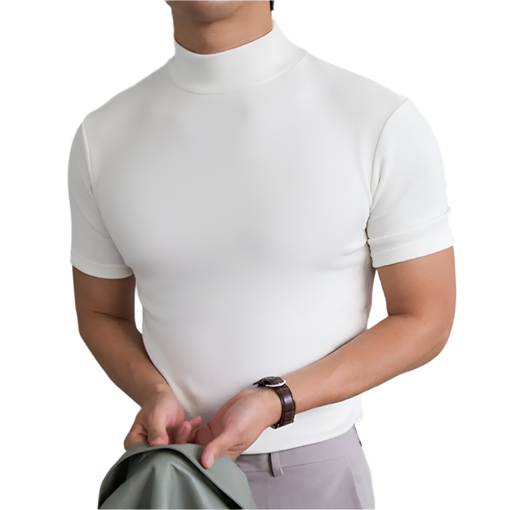 Men's Short Sleeve Turtleneck